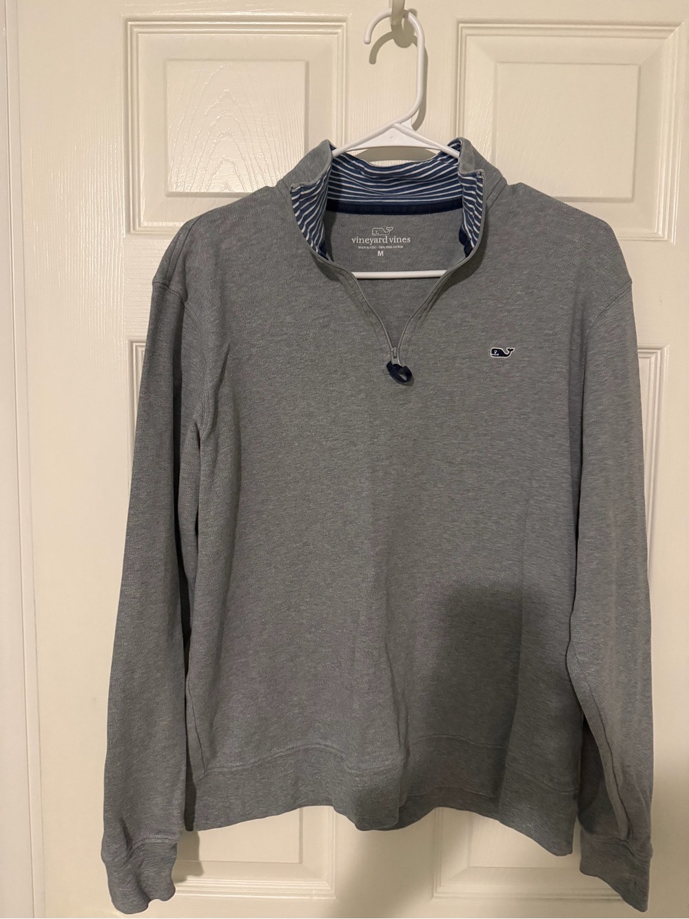 Vineyard Vines Gray Quarter-Zip Pullover Size Medium